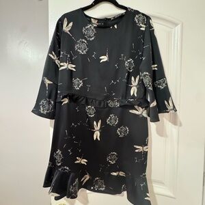 Zara Black Floral Dress